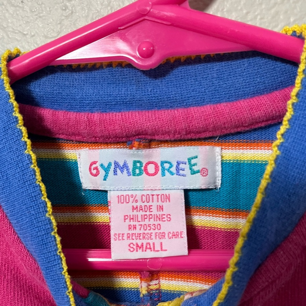 Gymboree Pink, Blue, Yellow & Teal Striped One-Piece Bodysuit - Picture 3 of 6